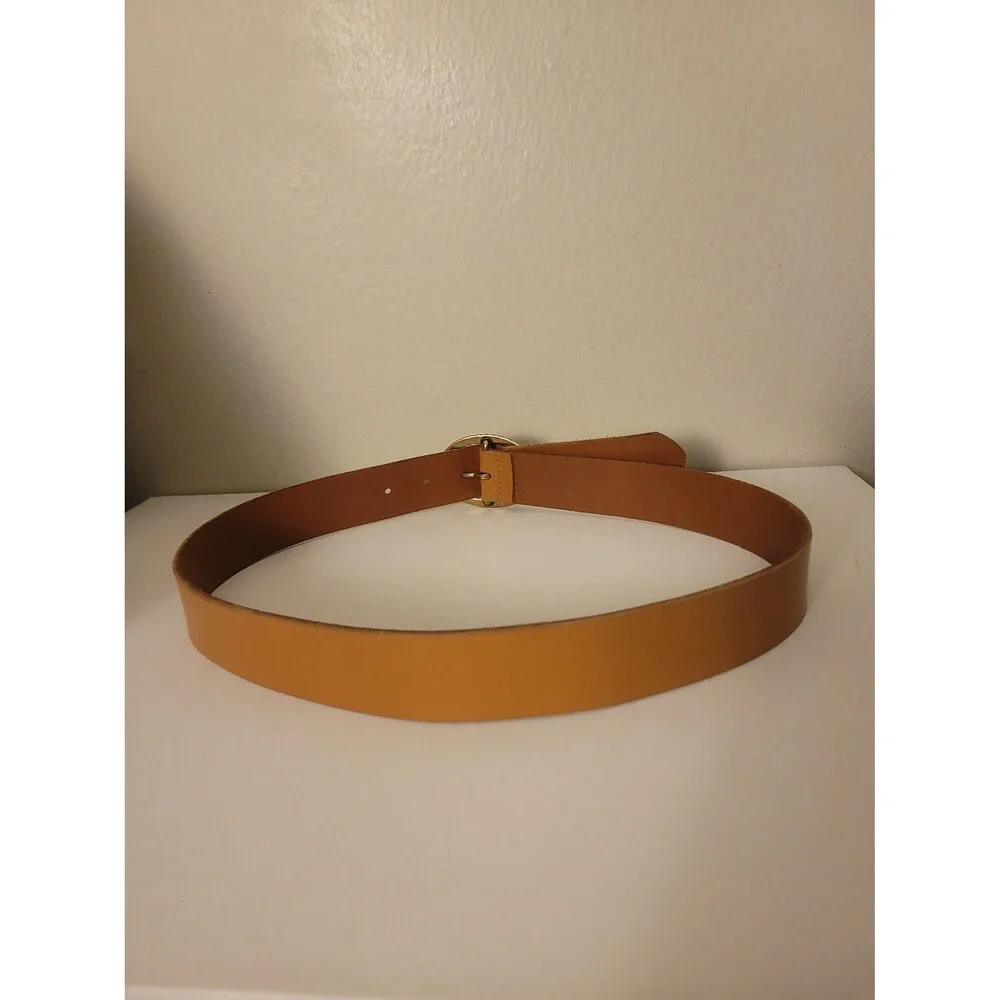 Anthropologie Honey Brown Leather Boho Belt Sz S - Picture 4 of 8